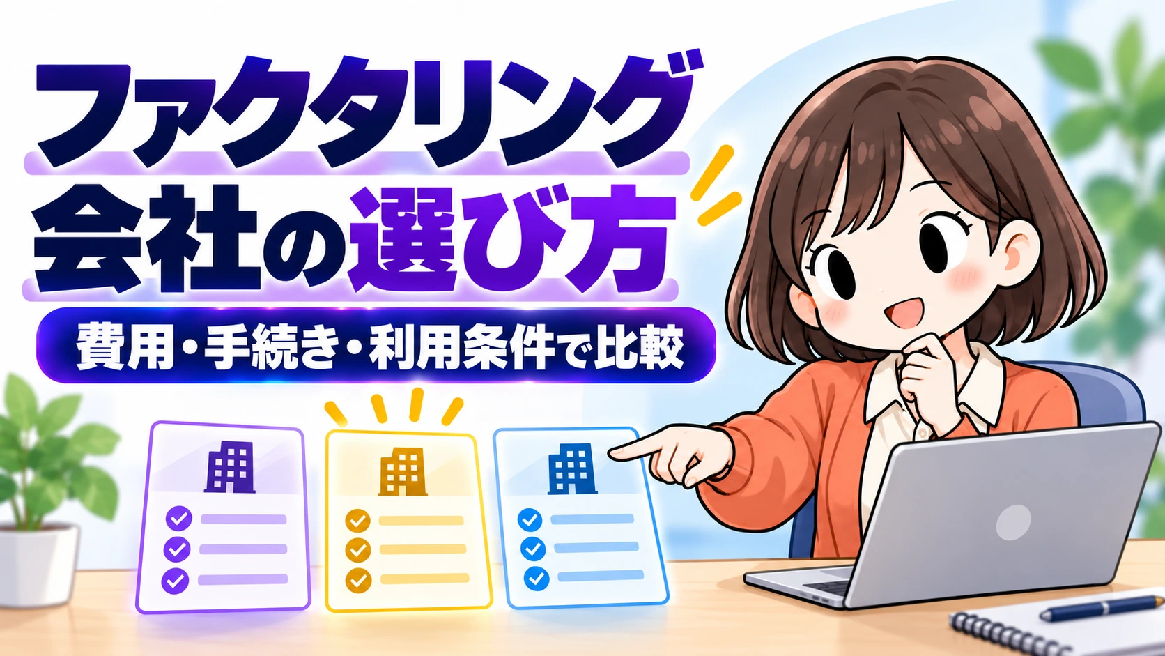 ファクタリング会社の選び方｜費用・手続き・利用条件で比較